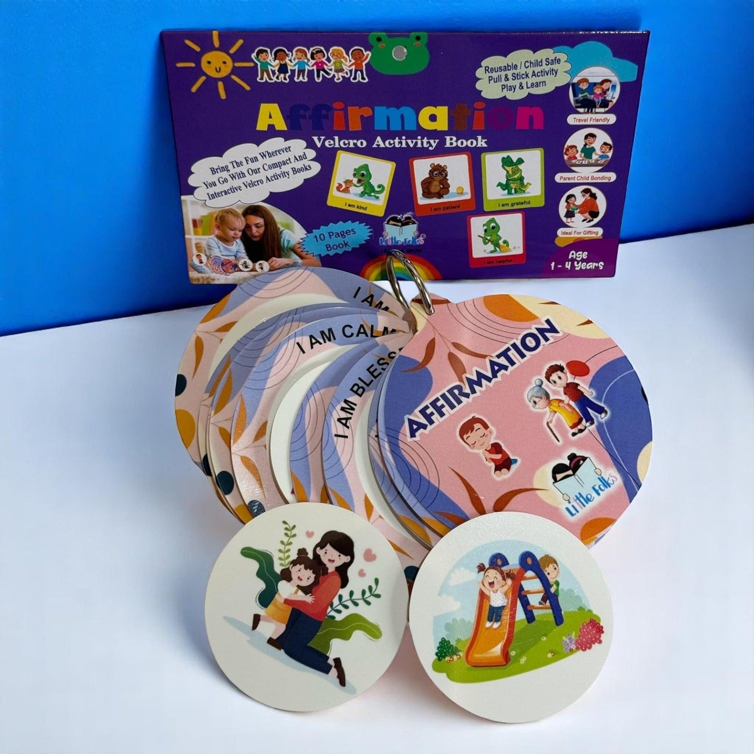 Children's "Opposite" Velcro activity book from U Smile Toys, promoting cognitive development and fine motor skills in young learners www.usmile.toys